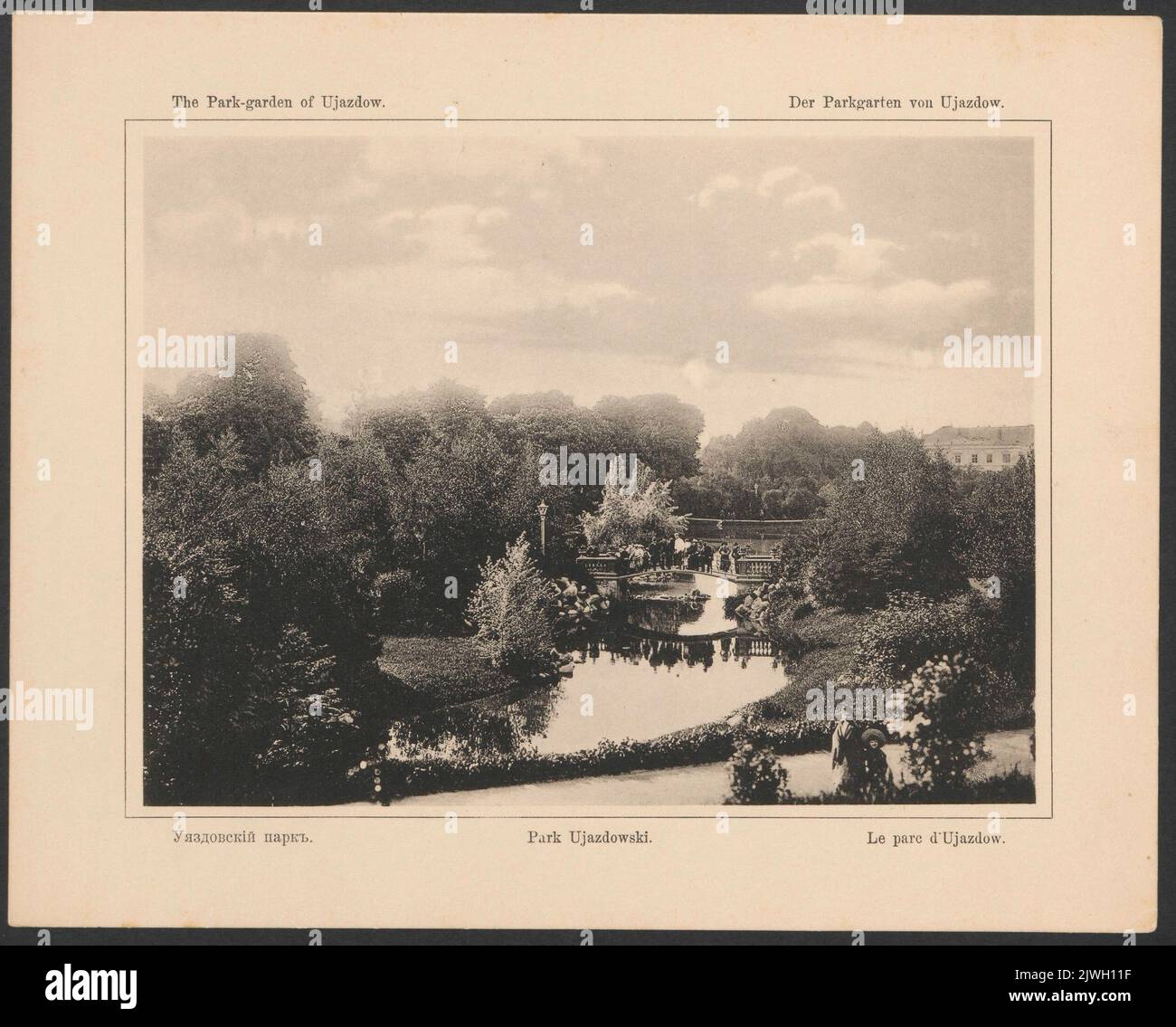 `Ujazdowski Park`. Winiarski, Stanisław (Warszawa ; skład papieru ; fl. ca 1870-ca 1915), printing house, unknown, photographer Stock Photo